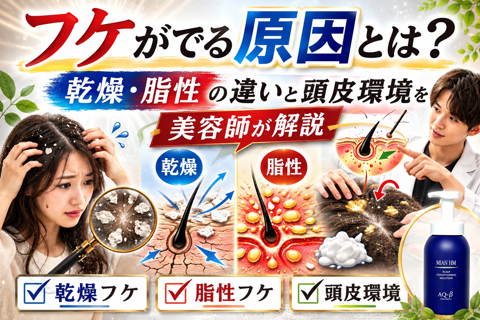 頭皮のフケのでる原因
